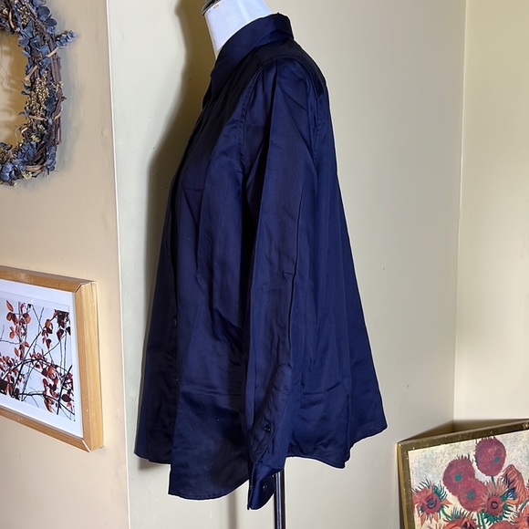 RALPH LAUREN Size 1X Button Front 100% Cotton Blouse RLL Logo Embroidered $148 - Picture 7 of 15